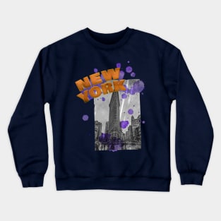 New York Trip - Orange/Purple Crewneck Sweatshirt